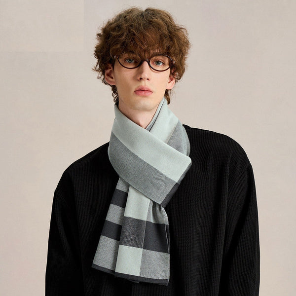Business Casual Scarf for Men, Unique Gifts for Men, Long Wool Man Scarf, Men's Wool Scarf Winter, Formal Men Scarf Styles, Men's Winter Scarves, Fashion Men Scarf-Grace Painting Crafts