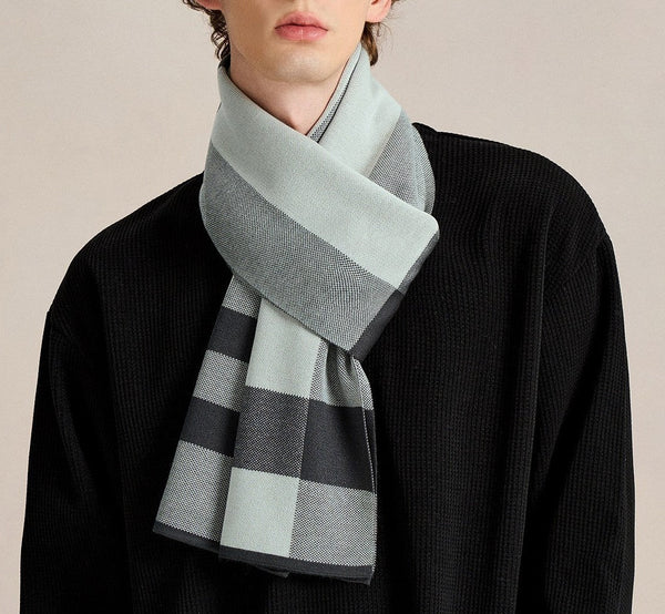 Business Casual Scarf for Men, Unique Gifts for Men, Long Wool Man Scarf, Men's Wool Scarf Winter, Formal Men Scarf Styles, Men's Winter Scarves, Fashion Men Scarf-Grace Painting Crafts