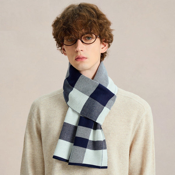 Men's Wool Scarf Winter, Formal Men Scarf Styles, Men's Winter Scarves, Unique Gifts for Men, Long Wool Man Scarf, Business Casual Scarf for Men-Grace Painting Crafts