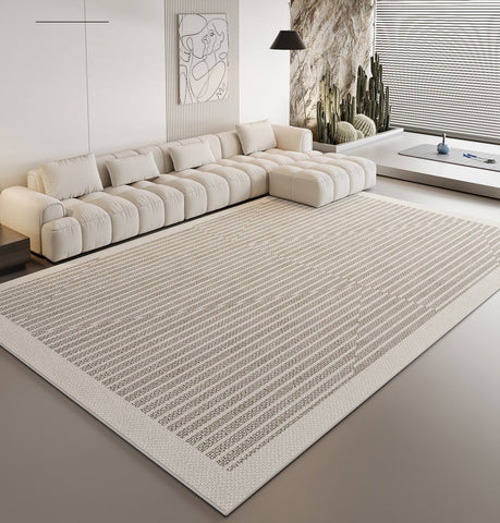 Grey Modern Rugs, Bedroom Modern Grey Rugs, Large Geometric Modern Rug Ideas for Living Room, Office Contemporary Floor Carpets-Grace Painting Crafts