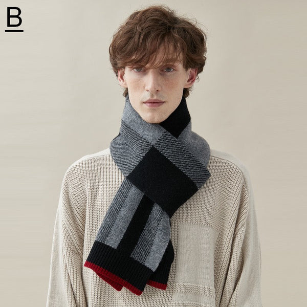 Casual Scarf Men, Business Wool Scarf for Gentleman, Men's Winter Scarf, Men's Wool Scarf Winter, Modern Fashion Scarf, Formal Men Scarf Styles, Pure Wool Scarf-Grace Painting Crafts