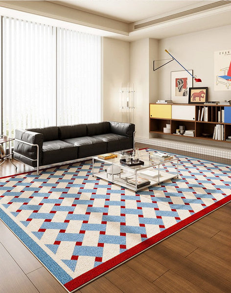 Modern Living Room Rug Ideas, Mid Century Modern Rugs, Contemporary Abstract Rugs for Dining Room, Geometric Contemporary Rugs-Grace Painting Crafts