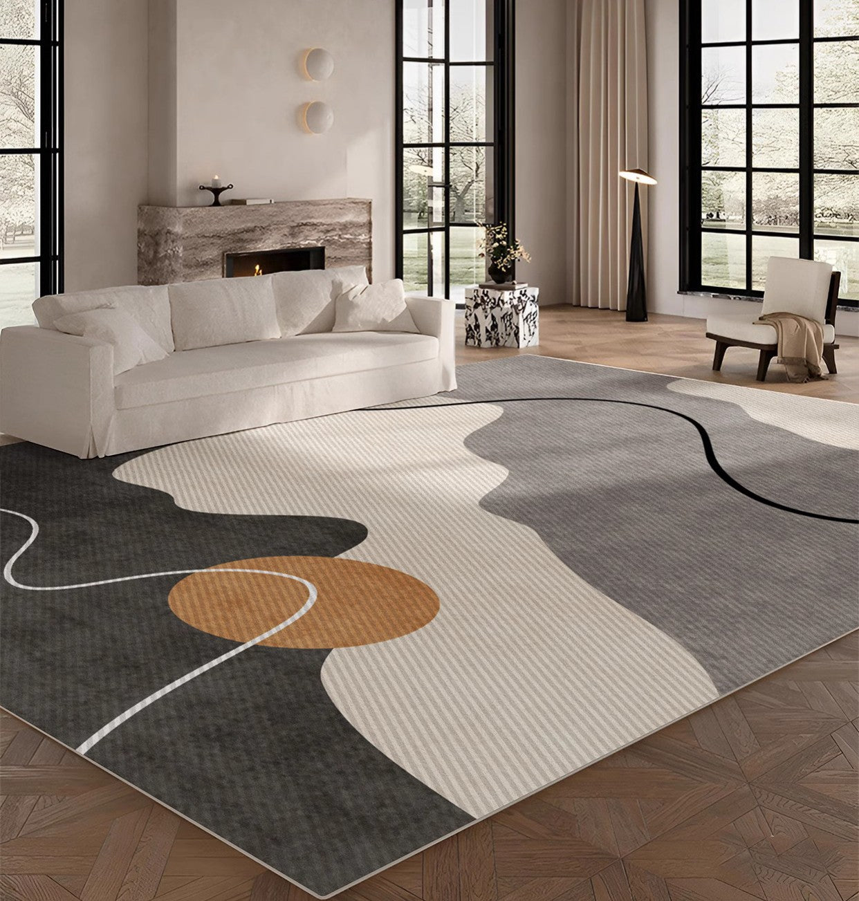 Dining Room Floor Carpet Placement Ideas, Modern Area Rug Styling, Home Decor Guide