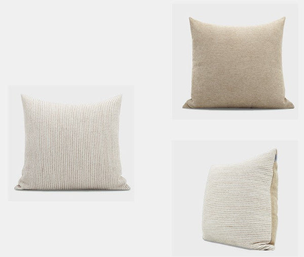 Contemporary Light Brown Modern Sofa Pillows, Large Square Modern Throw Pillows for Couch, Simple Decorative Throw Pillows, Large Throw Pillow for Interior Design-Grace Painting Crafts