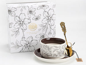 Vintage Bone China Porcelain Tea Cup Set, Unique British Tea Cup and Saucer in Gift Box, Royal Ceramic Cups, Elegant Ceramic Coffee Cups-Grace Painting Crafts
