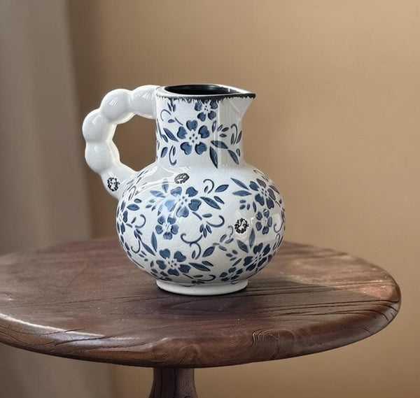 Handmade Water Holding Flower Vases, Rustic Porcelain Flower Vases, Ceramic Bud Vases, Small Flower Vases on Table-Grace Painting Crafts