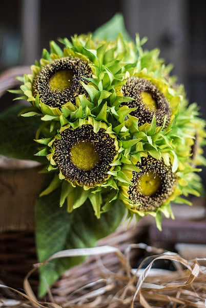 Unique Flower Arrangement for Home Decoration, A Bunch of Sunflowers, Bedroom Flower Arrangement Ideas, Beautiful Artificial Flowers for Living Room-Grace Painting Crafts