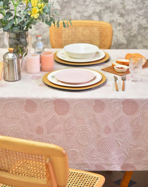 Square Tablecloth for Round Table, Cotton Rectangular Table Covers for Kitchen, Modern Dining Room Table Cloths, Farmhouse Table Cloth, Wedding Tablecloth-Grace Painting Crafts