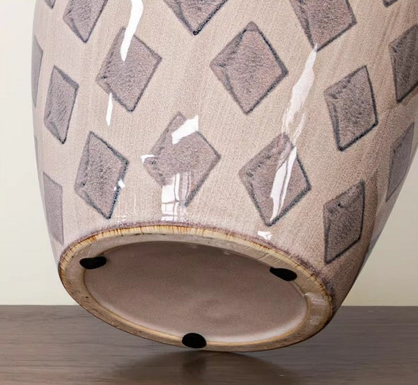 Unique Porcelain Flower Vases, Flower Vases on Table, Contemporary Vases for Modern Home Decor, Ceramic Bouquet Vases, Dining Table Centerpiece-Grace Painting Crafts