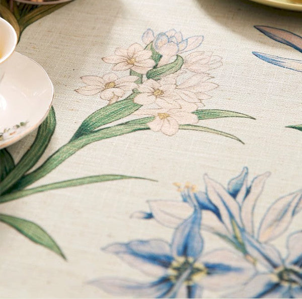 Linen Farmhouse Table Cloth, Large Modern Rectangle Tablecloth Ideas for Dining Table, Square Linen Tablecloth for Round Dining Room Table-Grace Painting Crafts