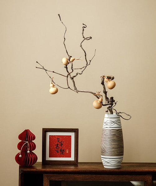 Centerpiece on Dining Table, Handmade Pottery Flower Vases Urn, Large Flower Vase on Table, Modern Bouquet Flower Vases, Water Holding Flower Vases-Grace Painting Crafts