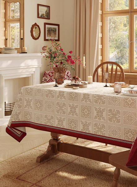 Large Table Cover for Dining Room Table, Holiday Rectangular Tablecloth for Dining Table, Modern Rectangle Tablecloth for Oval Table-Grace Painting Crafts