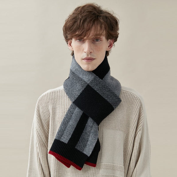 Casual Scarf Men, Business Wool Scarf for Gentleman, Men's Winter Scarf, Men's Wool Scarf Winter, Modern Fashion Scarf, Formal Men Scarf Styles, Pure Wool Scarf-Grace Painting Crafts