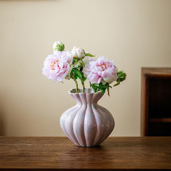 Handmade Water Holding Flower Vases, Porcelain Flower Vases, Modern Flower Vase Centerpiece on Table, Ceramic Bouquet Vases-Grace Painting Crafts
