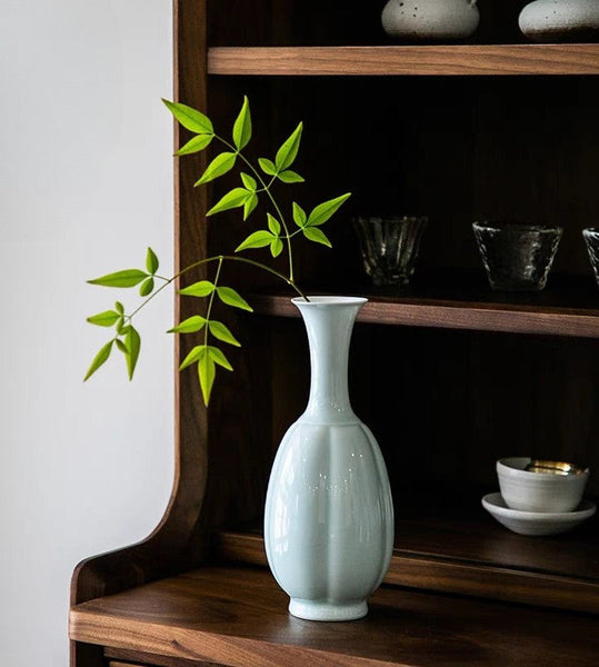 Ceramic Bud Vases, Handmade Water Holding Flower Vase, Small Flower Vases on Table, Rustic Porcelain Flower Vases-Grace Painting Crafts