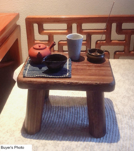 Dining Table Stool, Shoe-changing Stool, Solid Wood low Stool, Paulownia Wood Stool, Children's Wooden Stool, Sofa Stool-Grace Painting Crafts
