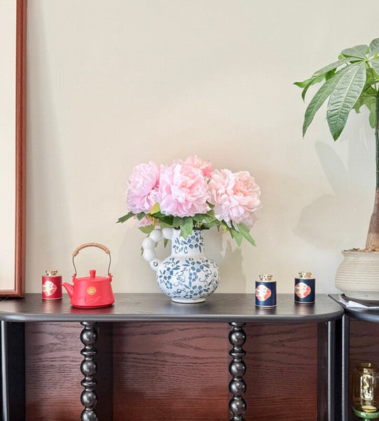 Handmade Water Holding Flower Vases, Rustic Porcelain Flower Vases, Ceramic Bud Vases, Small Flower Vases on Table-Grace Painting Crafts