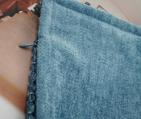 Large Modern Square Throw Pillows for Couch, Blue Modern Sofa Pillow, Blue Decorative Pillow, Simple Throw Pillow for Interior Design-Grace Painting Crafts