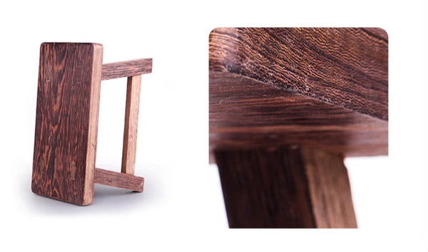 Shoe-changing Stool, Solid Wood low Stool, Wenge Wood Stool, Children's Wooden Stool, Sofa Stool, Dining Table Stool-Grace Painting Crafts