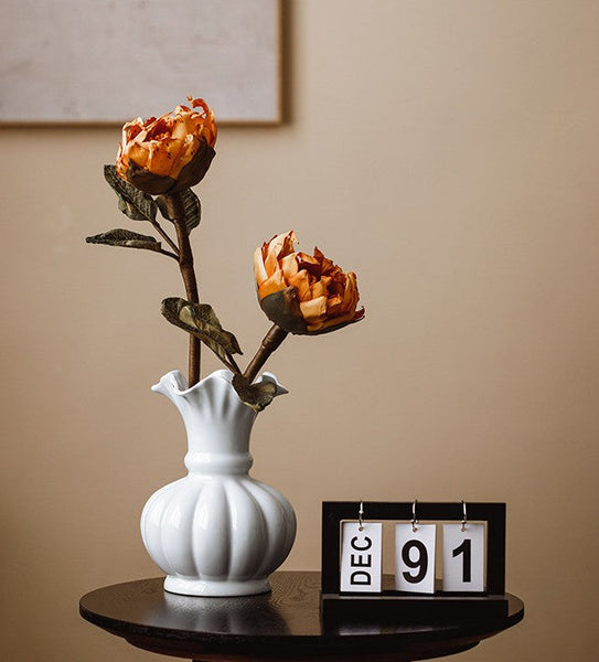 Ceramic Bud Vases, Small Flower Vases on Table, Handmade Water Holding Flower Vase, Rustic Porcelain Flower Vases-Grace Painting Crafts