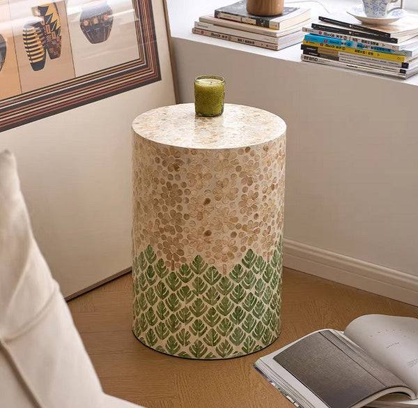 Creative Coffee Table, Contemporary Side Table, Small End Table, Portable Casual Side Table, Shell Small Sofa Side Table, Modern Side Table, Contemporary Bedside Table, Bedside Small Side Table-Grace Painting Crafts