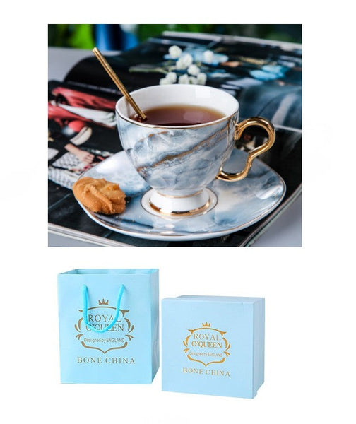 Unique Tea Cups and Saucers in Gift Box as Birthday Gift, Elegant Ceramic Coffee Cups, Beautiful British Tea Cups, Royal Bone China Porcelain Tea Cup Set-Grace Painting Crafts