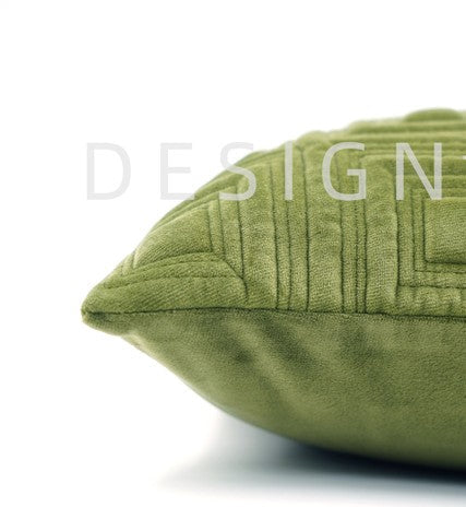 Large Square Modern Throw Pillows for Couch, Green Geometric Modern Sofa Pillows, Large Decorative Throw Pillows, Simple Throw Pillow for Interior Design-Grace Painting Crafts
