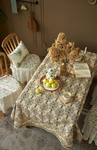 Spring Flower Pattern Tablecloth for Home Decoration, Extra Large Rectangle Tablecloth for Dining Room Table, Large Square Tablecloth for Round Table-Grace Painting Crafts