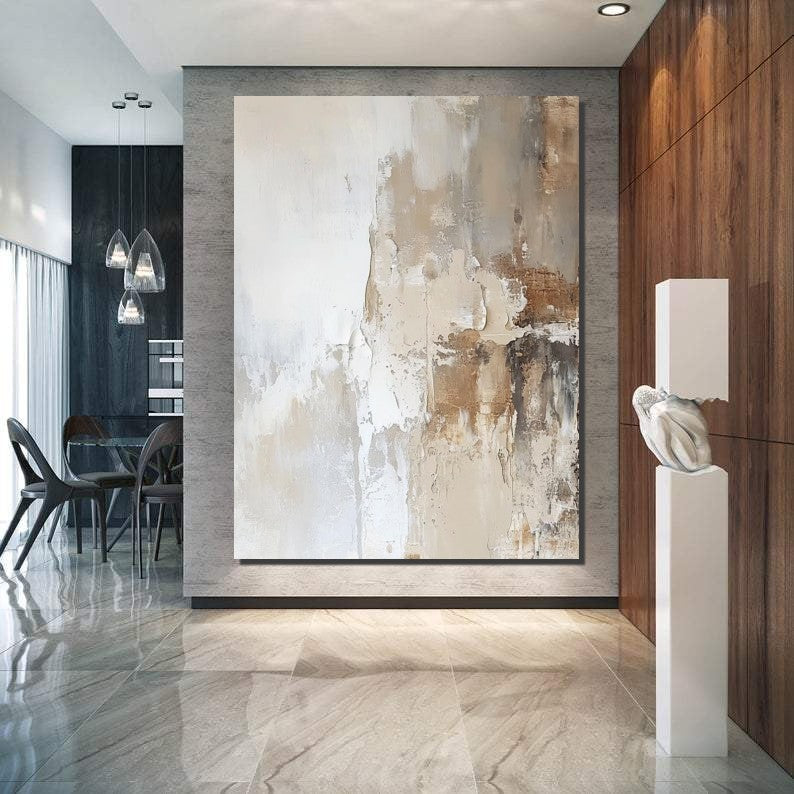 Extra Large Acrylic Painting, Modern Contemporary Abstract Artwork, Palette Knife Paintings, Simple Modern Art, Living Room Wall Art Painting-Grace Painting Crafts