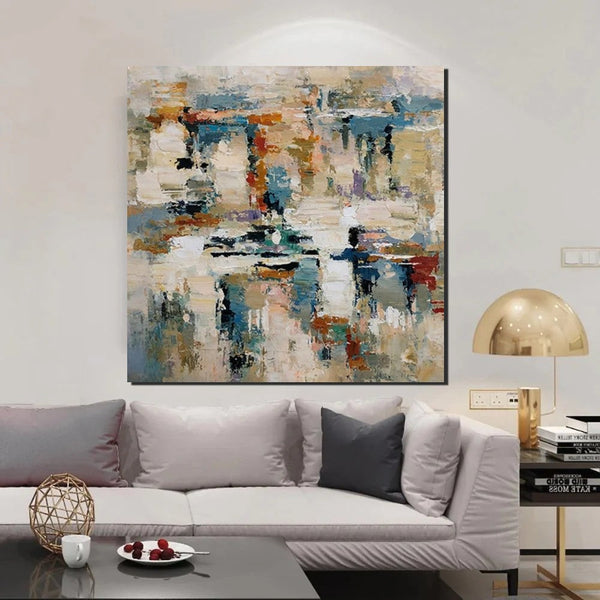 Hand Painted Abstract Painting, Extra Large Abstract Paintings on Canvas, Bedroom Wall Art Ideas, Simple Painting Ideas for Bedroom-Grace Painting Crafts