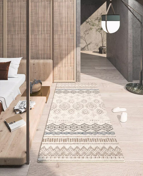 Contemporary Runner Rugs Next to Bed, Modern Hallway Runner Rugs, Entryway Modern Runner Rugs, Geometric Modern Rugs for Dining Room-Grace Painting Crafts