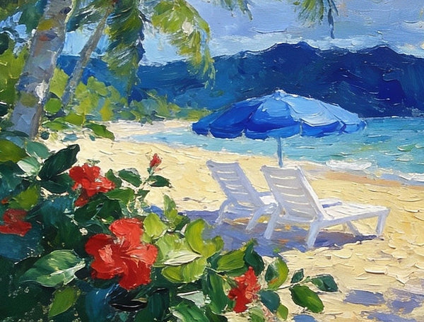 Small Oil Paintings on Canvas, Florida Beach Vacation, Landscape Canvas Paintings, Palette Knife Artwork, Hand Painted Canvas Art, Original Oil Paintings-Grace Painting Crafts