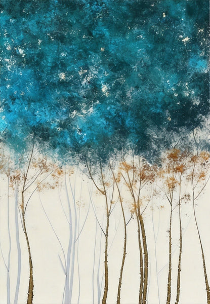 Original Abstract Paintings, Hand Painted Canvas Art, Abstact Tree Painting, Original Small Paintings, Buy Small Art Online-Grace Painting Crafts