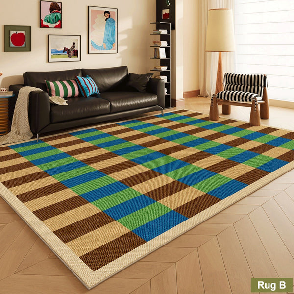 Mid Century Modern Rugs, Contemporary Modern Rugs for Bedroom, Colorful Absract Rugs for Living Room, Colorful Geometric Rugs for Dining Room-Grace Painting Crafts