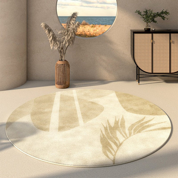 Modern Runner Rugs for Entryway, Circular Modern Rugs under Coffee Table, Bathroom Washable Modern Rugs, Round Contemporary Modern Rugs in Bedroom-Grace Painting Crafts