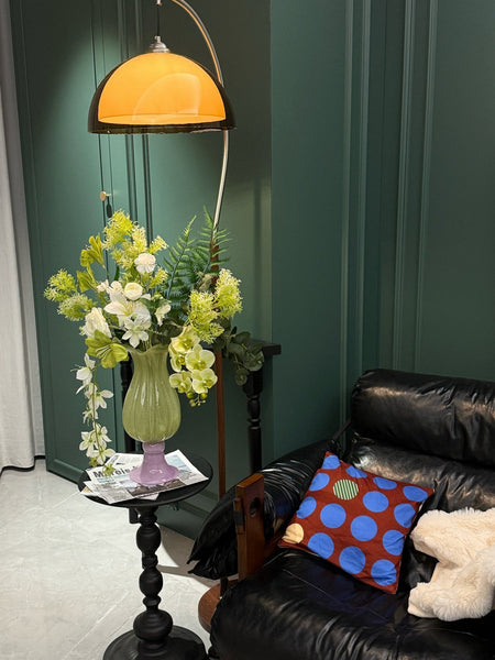 Modern Glass Vase for Flowers, Mid Century Glass Vases, Handmade Modern Vases for Living Room, Unique Decorative Glass Vase, Centerpiece Contemporary Vases on Table-Grace Painting Crafts