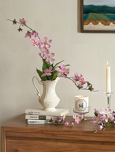 Small Flower Vases on Table, Rustic Porcelain Flower Vases, Ceramic Bud Vases, Handmade Water Holding Flower Vases-Grace Painting Crafts