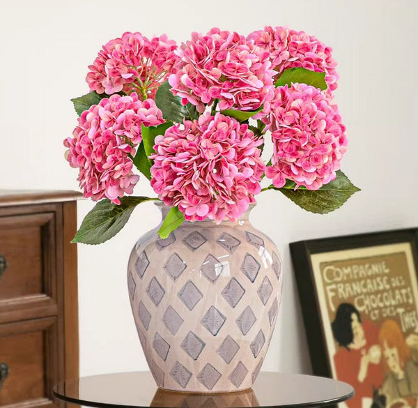 Unique Porcelain Flower Vases, Flower Vases on Table, Contemporary Vases for Modern Home Decor, Ceramic Bouquet Vases, Dining Table Centerpiece-Grace Painting Crafts