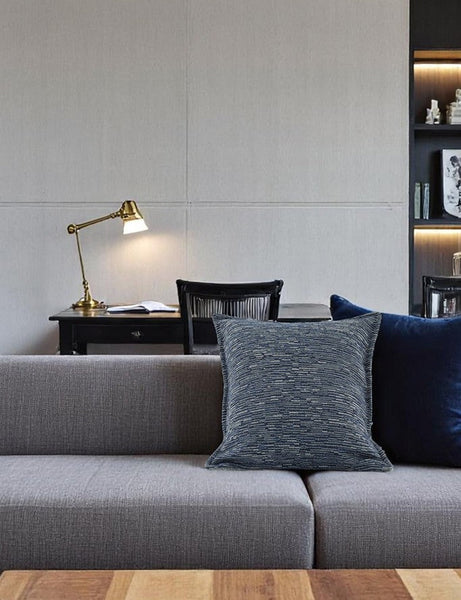 Decorative Modern Sofa Pillows for Interior Design, Large Square Decorative Throw Pillows for Couch, Blue Modern Sofa Pillows, Large Decorative Throw Pillows-Grace Painting Crafts