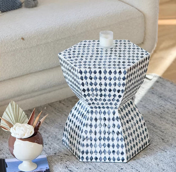 Small End Table, Modern Side Table, Bedside Small Side Table, Contemporary Bedside Table, Shell Small Sofa Side Table, Portable Casual Side Table, Creative Coffee Table, Contemporary Side Table-Grace Painting Crafts