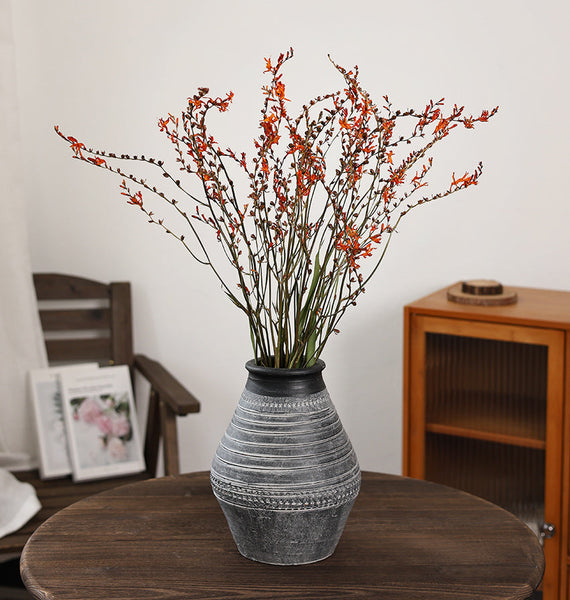 Natural Decorations, Flower Arrangement, Handmade Artificial Flower, Dried Fire Orchid Bouquet, Natural Dried Flowers-Grace Painting Crafts