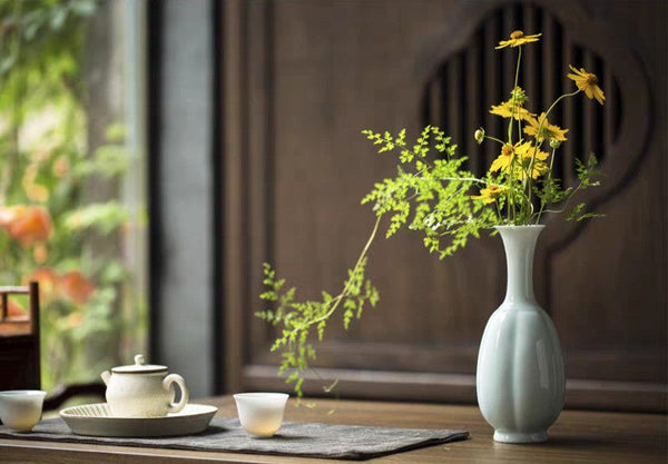Small Flower Vases on Table, Rustic Porcelain Flower Vases, Ceramic Bud Vases, Handmade Water Holding Flower Vase-Grace Painting Crafts
