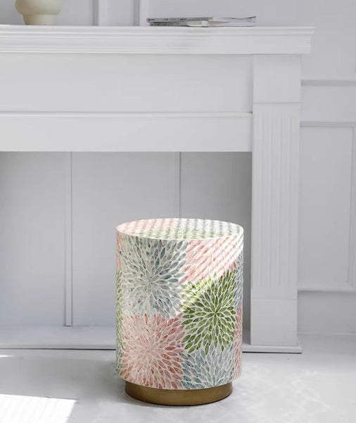 Unique Small End Table, Contemporary Small Sofa Side Table, Portable Casual Side Table, Creative Coffee Table, Shell Small Side Table-Grace Painting Crafts