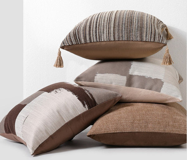 Geometric Modern Sofa Pillows, Abstract Decorative Pillows for Couch, Contemporary Throw Pillows, Modern Pillows for Bedroom, Modern Sofa Pillows-Grace Painting Crafts