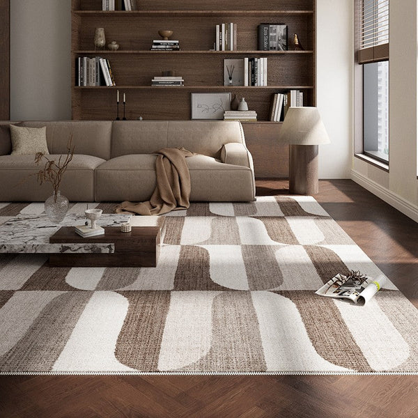 Abstract Modern Rugs for Living Room, Extra Large Modern Rugs under Dining Room Table, Contemporary Geometric Carpets, Contemporary Modern Rugs-Grace Painting Crafts
