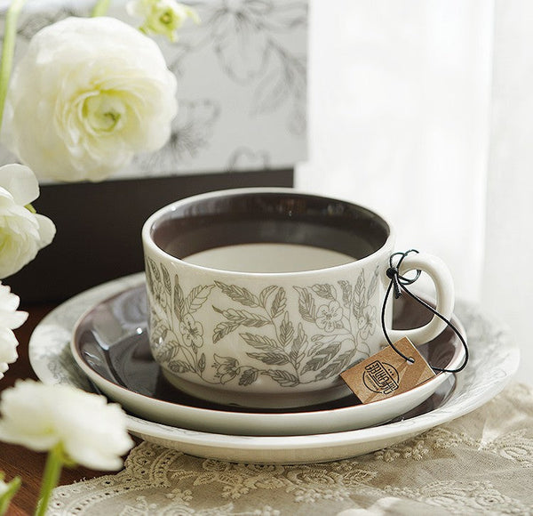 Vintage Bone China Porcelain Tea Cup Set, Unique British Tea Cup and Saucer in Gift Box, Royal Ceramic Cups, Elegant Ceramic Coffee Cups-Grace Painting Crafts
