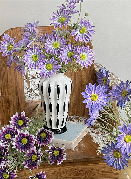 Modern Flower Vases on Table, Porcelain Flower Vases, Water Holding Flower Vases, Handmade Bouquet Ceramic Vases-Grace Painting Crafts