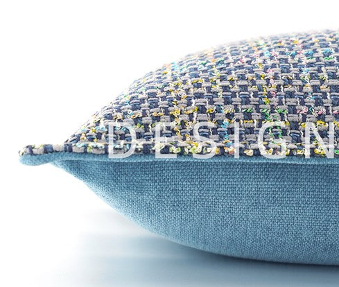 Modern Sofa Pillows, Large Abstract Blue Decorative Throw Pillows, Contemporary Square Modern Throw Pillows for Couch, Simple Throw Pillow for Interior Design-Grace Painting Crafts