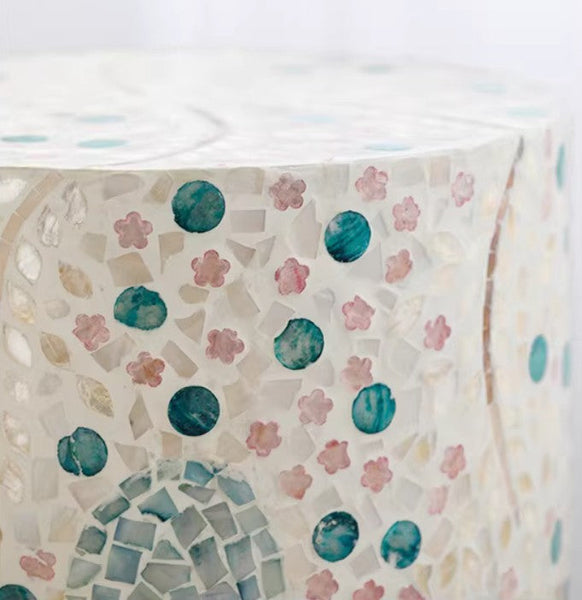 Unique Small End Table, Portable Casual Side Table, Creative Coffee Table, Contemporary Small Sofa Side Table, Shell Small Side Table-Grace Painting Crafts