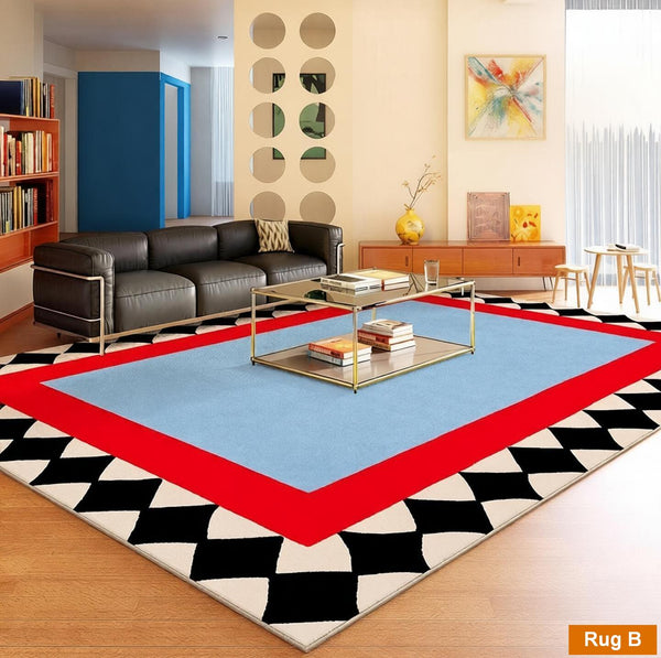 Geometric Modern Rugs, Modern Carpets under Coffee Table, Colorful Modern Rugs for Bedroom, Contemporary Modern Rugs for Living Room-Grace Painting Crafts